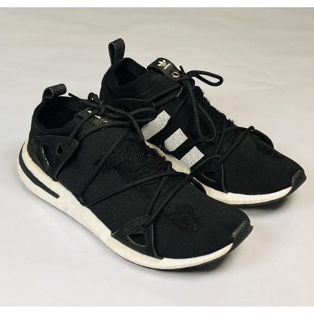 Adidas‎ Naked x Arkyn Shoes Womens 10.5 Core Black White Distressed Sneakers